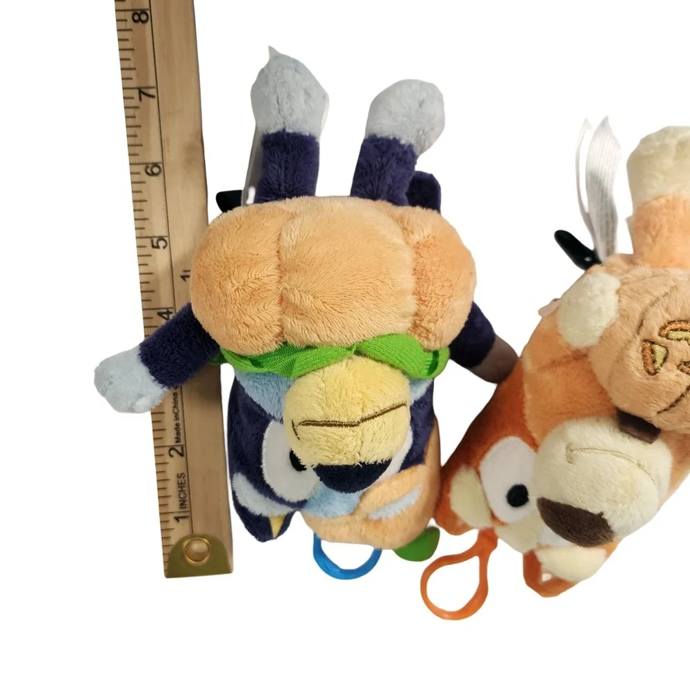 Bluey and Bingo Halloween Pumpkin‎ Plush Clip On Set Keychains 5.5 Inch
